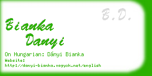 bianka danyi business card